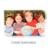 Cristal Retangular com Curvas/Sem Base-Encomenda