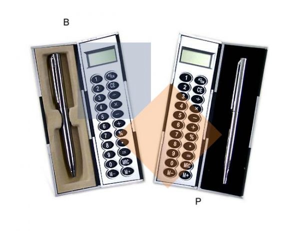 Calculadora Estojo com caneta em metal- Sob Encomenda
